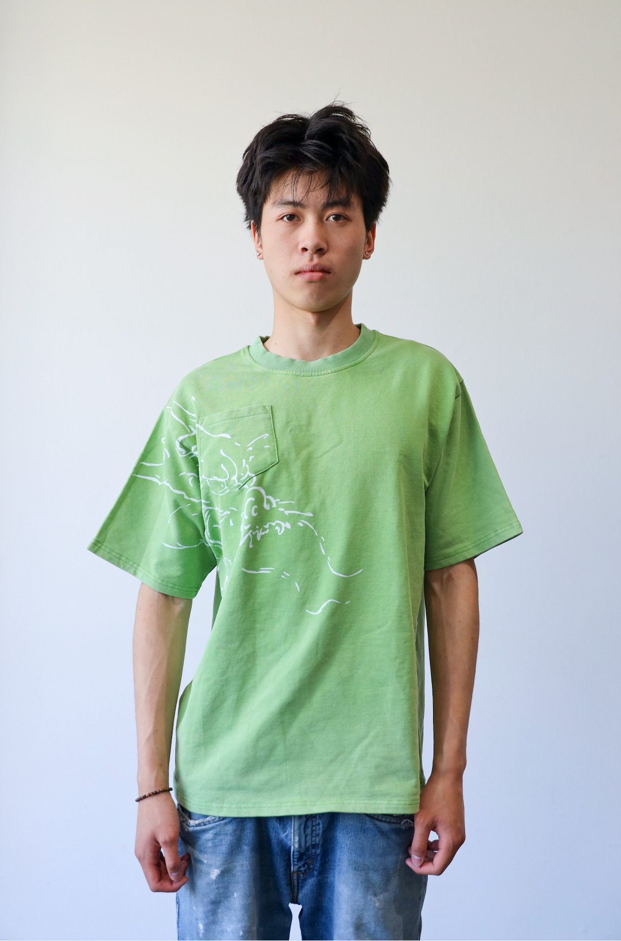 MATCHA DRAGON FACE SHIRT