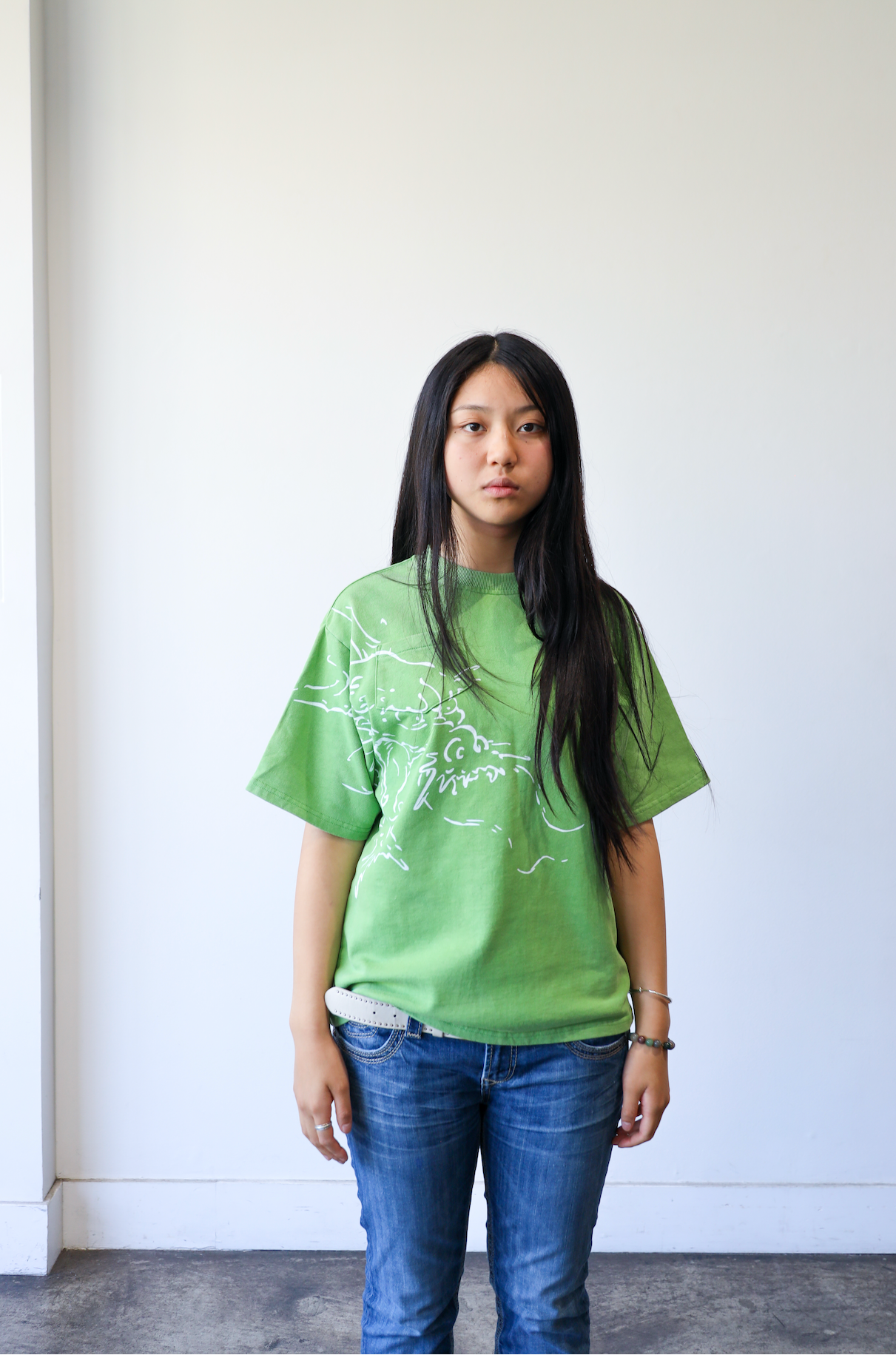 MATCHA DRAGON FACE SHIRT